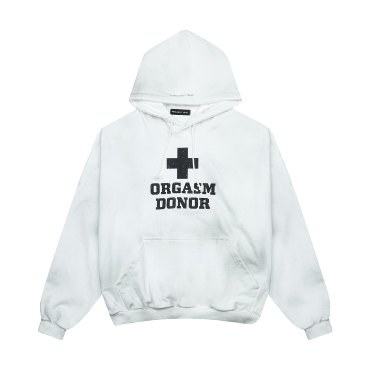 Project G/R Orgasm Donor Hoodie — Dirty White