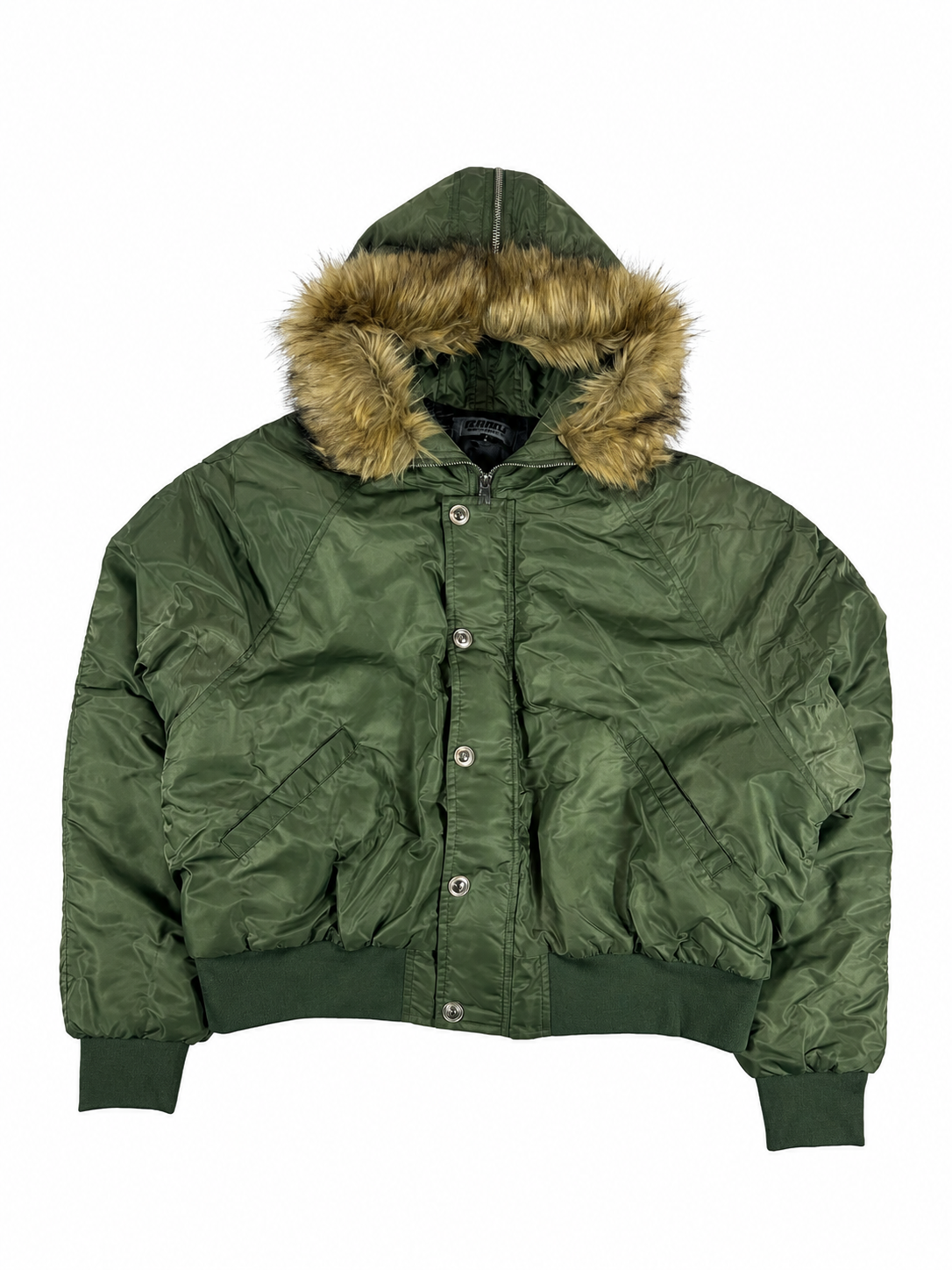 BETEBULE Fur Hood Bomber — Olive