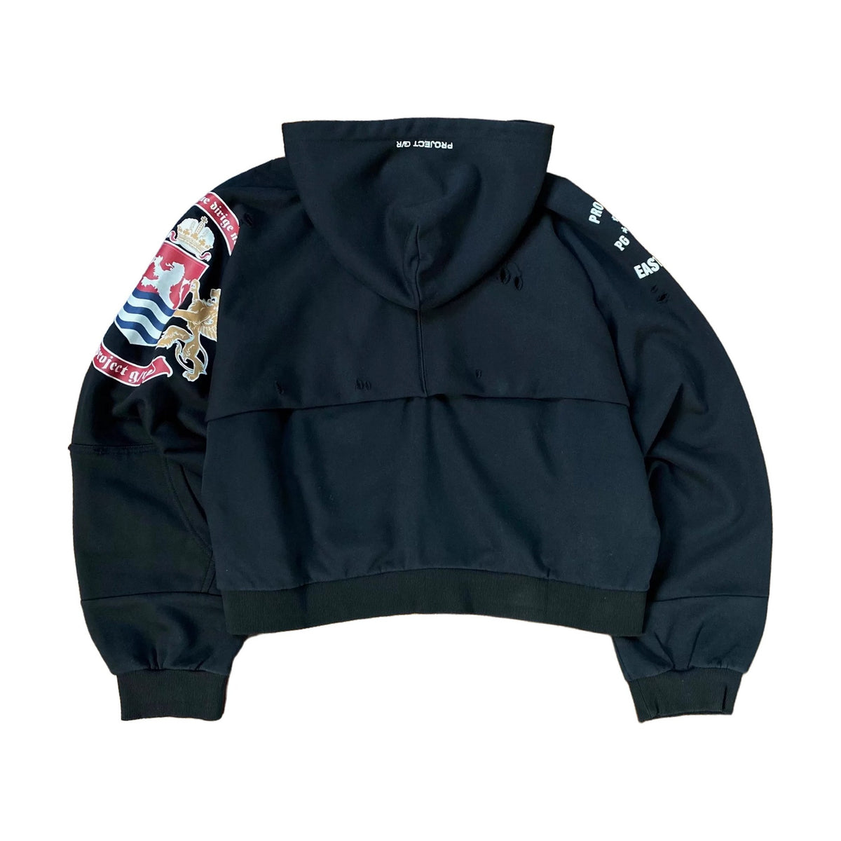 Project G/R London England Zip Hoodie — Black