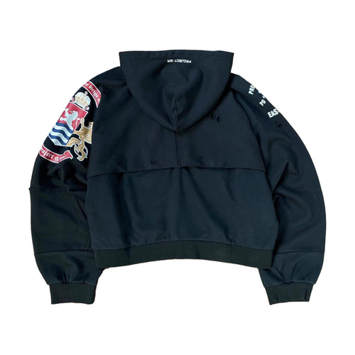 Project G/R London England Zip Hoodie — Black