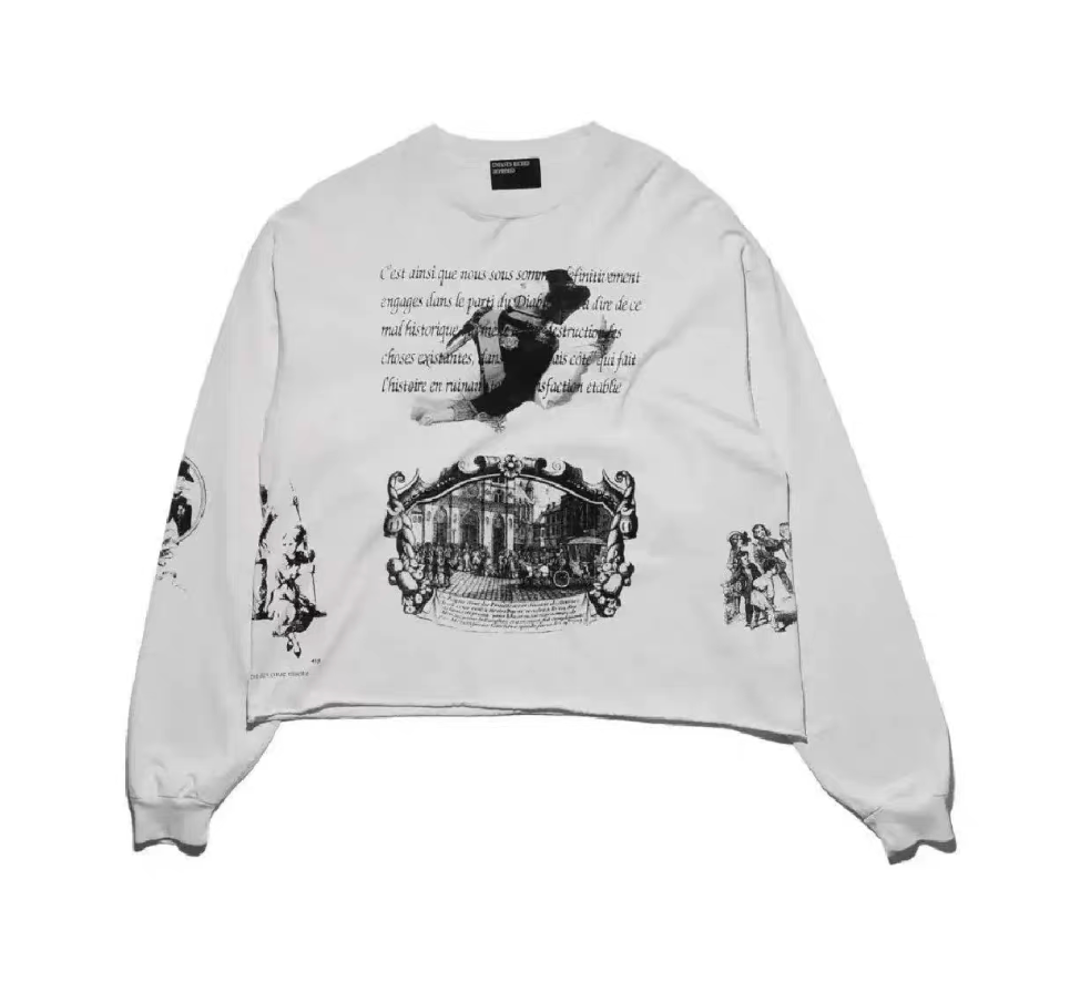 Enfants Riches Déprimés Napoleon Long Sleeve T-Shirt - Faded White