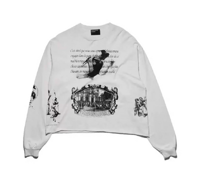 Enfants Riches Déprimés Napoleon Long Sleeve T-Shirt - Faded White