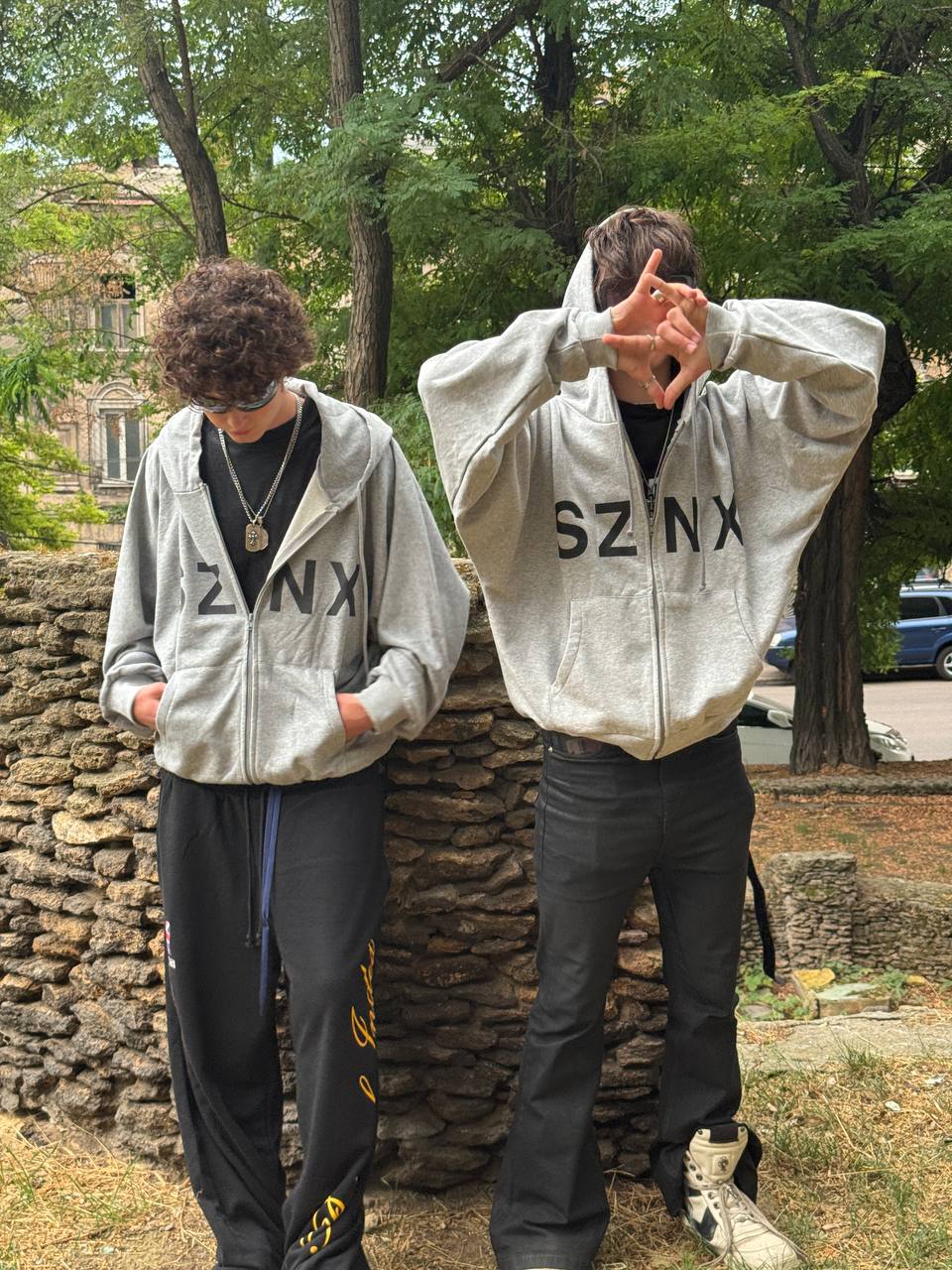 YZY SZN X Shanghai Zip Hoodie «CHINA» — Heather Grey