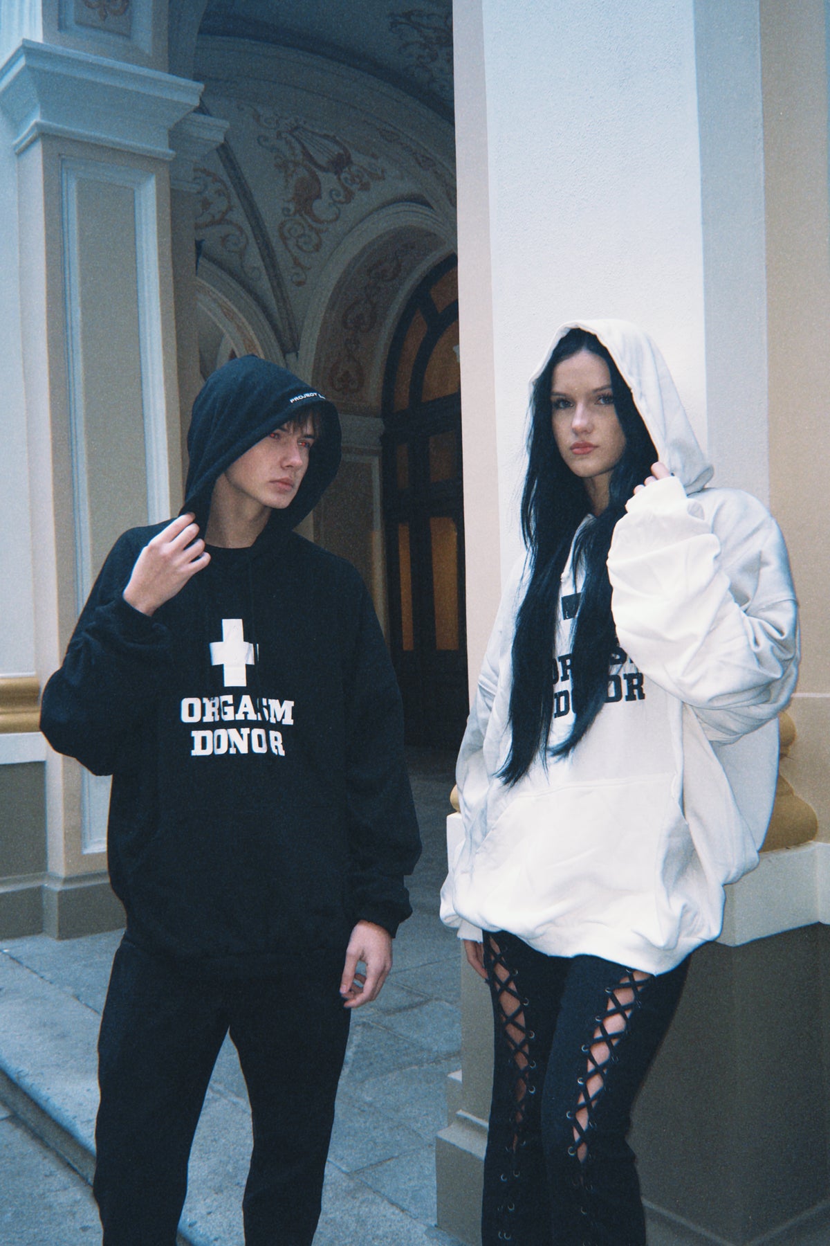 Project G/R Orgasm Donor Hoodie — Dirty White