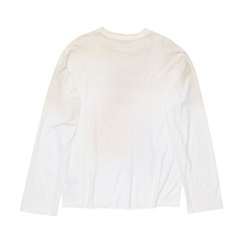 Acne Studios Sprayed 1996 Logo Long Sleeve T-Shirt - Dusty White