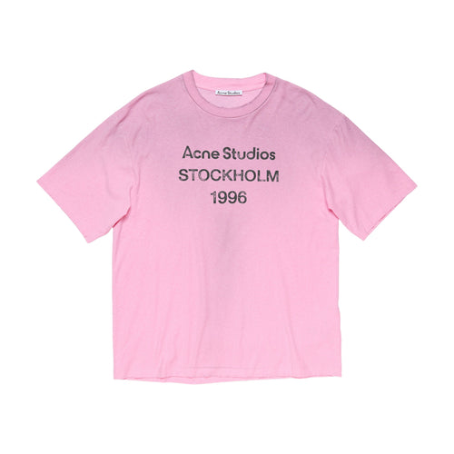 Acne Studios Sprayed Logo T-Shirt - Cotton Candy Pink