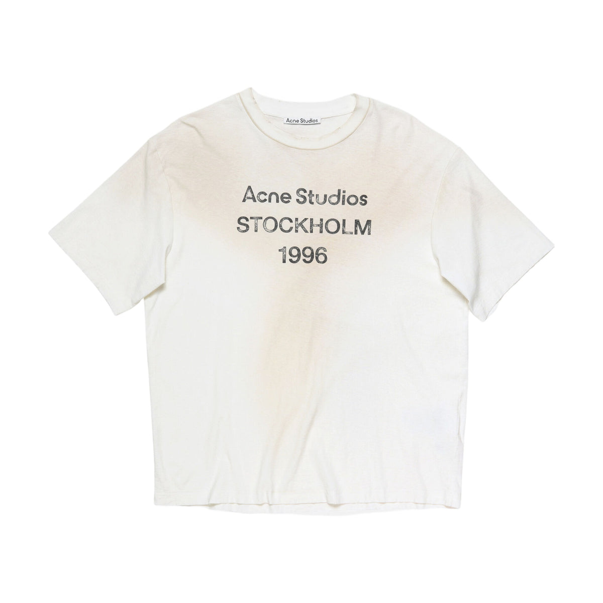 Acne Studios Sprayed Logo T-Shirt - Dusty White