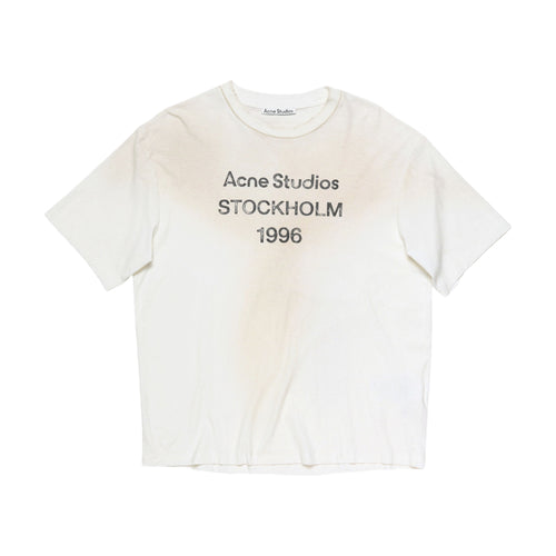 Acne Studios Sprayed Logo T-Shirt - Dusty White