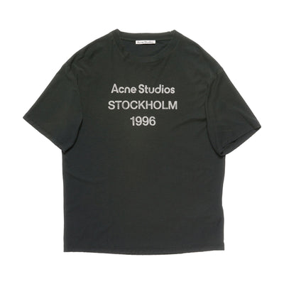 Acne Studios Sprayed Logo T-Shirt - Faded Black