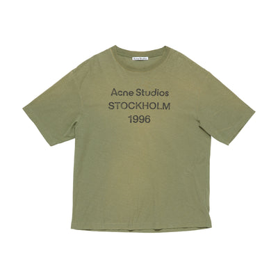 Acne Studios Sprayed Logo T-Shirt - Olive Green
