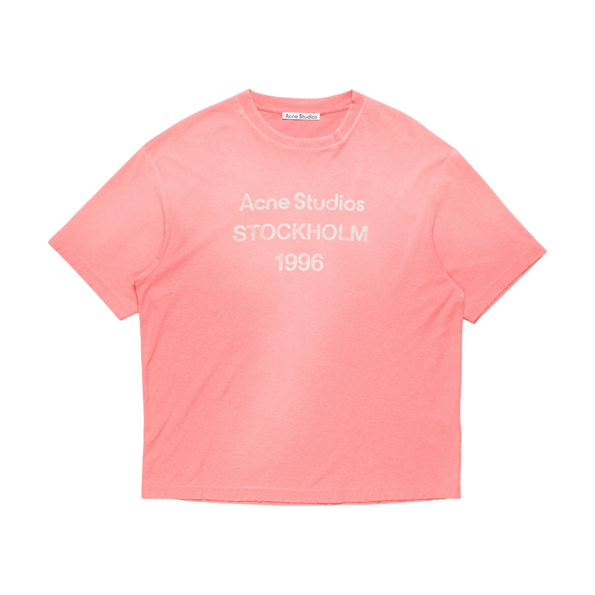 Acne Studios Sprayed Logo T-Shirt - Tango Pink