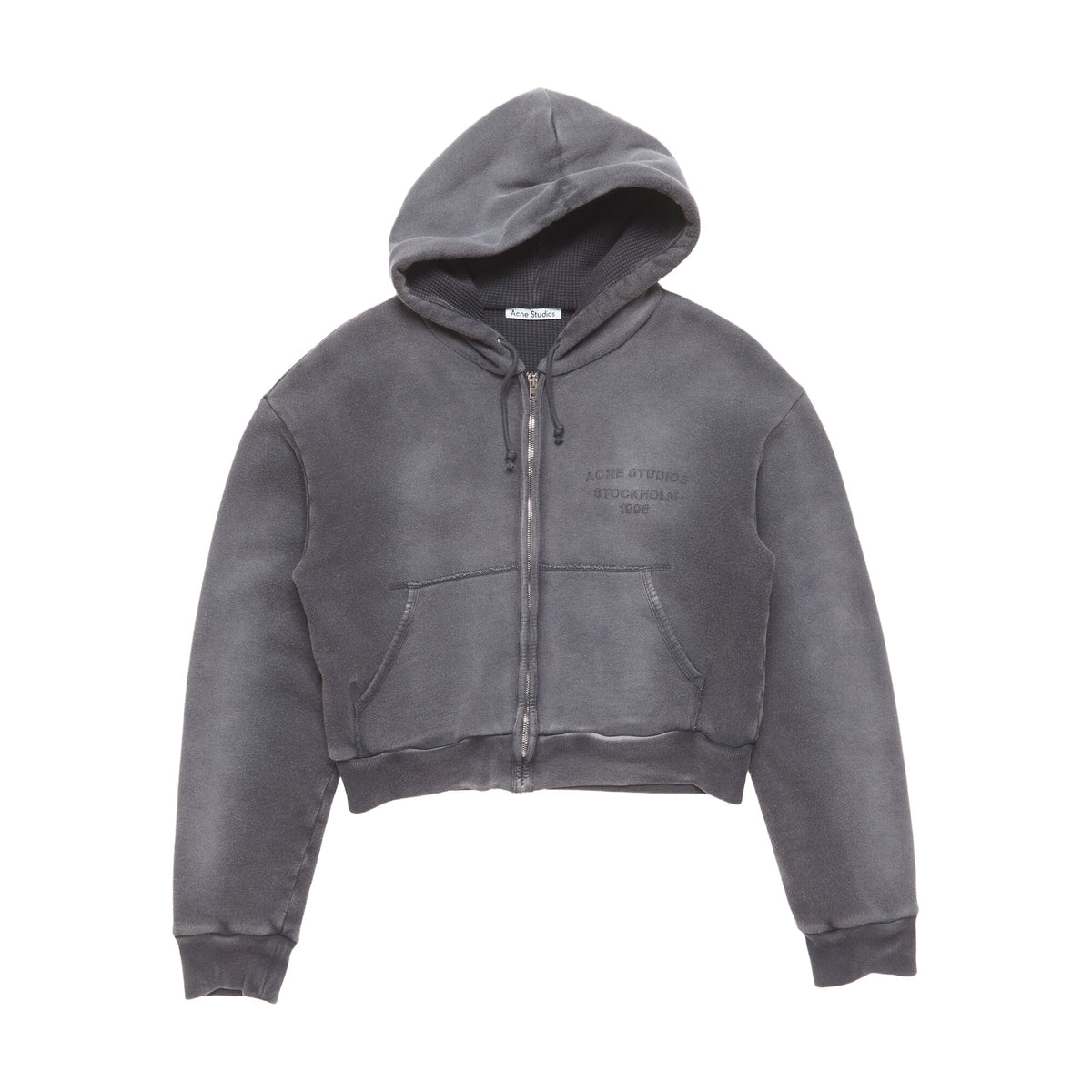 Acne Studios Sprayed Zip Hoodie - Faded Black
