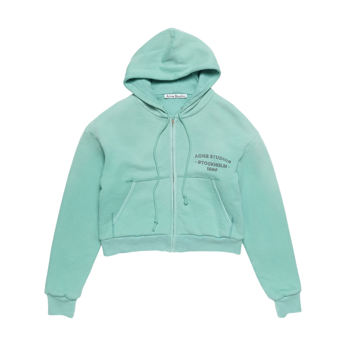 Acne Studios Sprayed Zip Hoodie - Mint Green