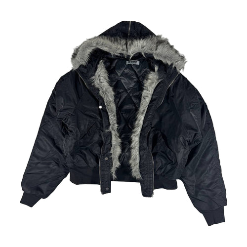 ALASKA MA-1 Fur Hood Bomber — Black