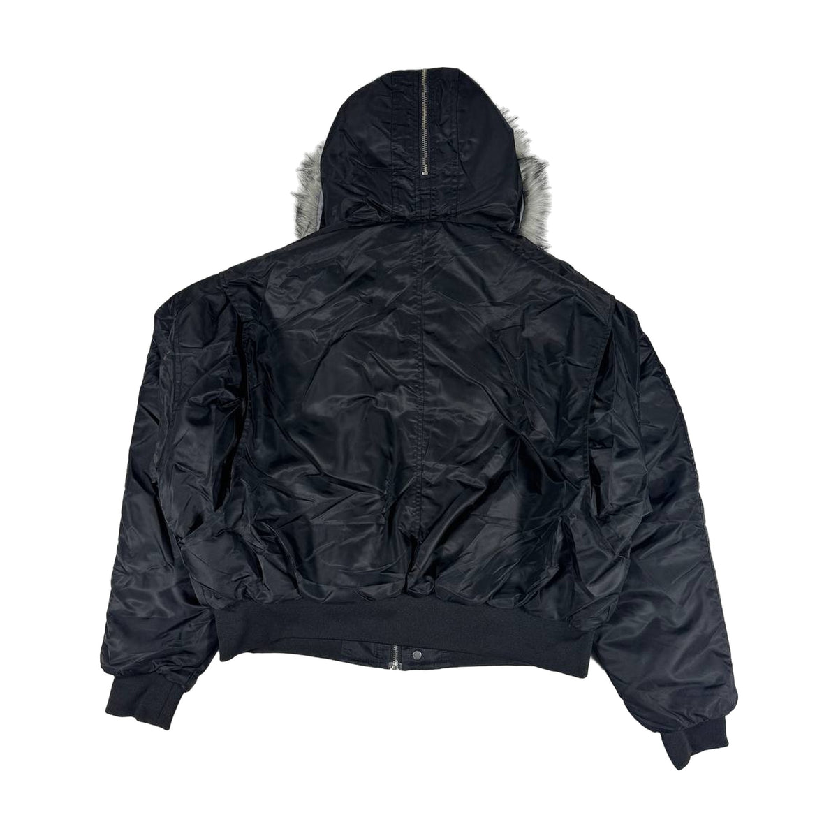 ALASKA MA-1 Fur Hood Bomber — Black