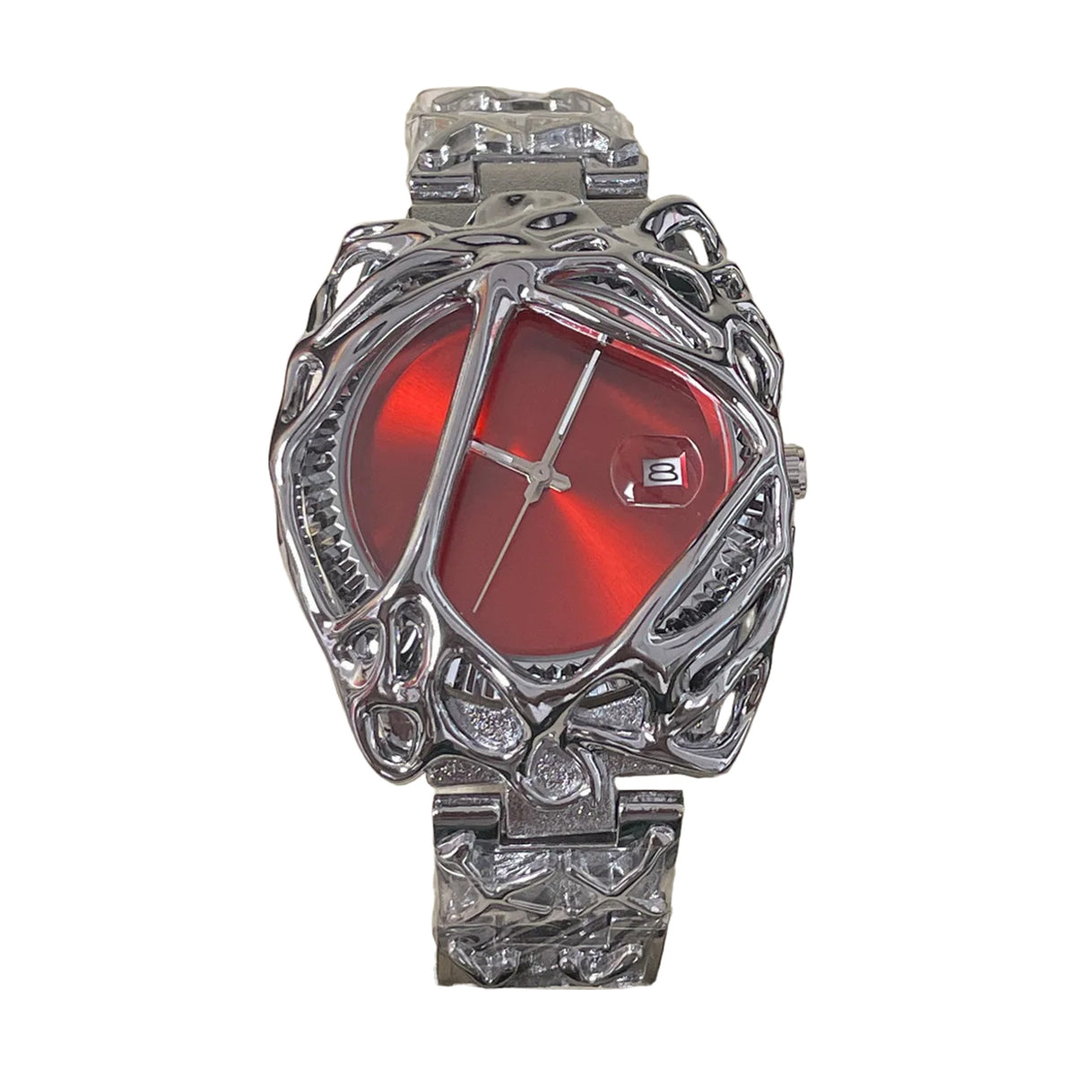 Alabaster Spider Dark Web Watch — Silver Red