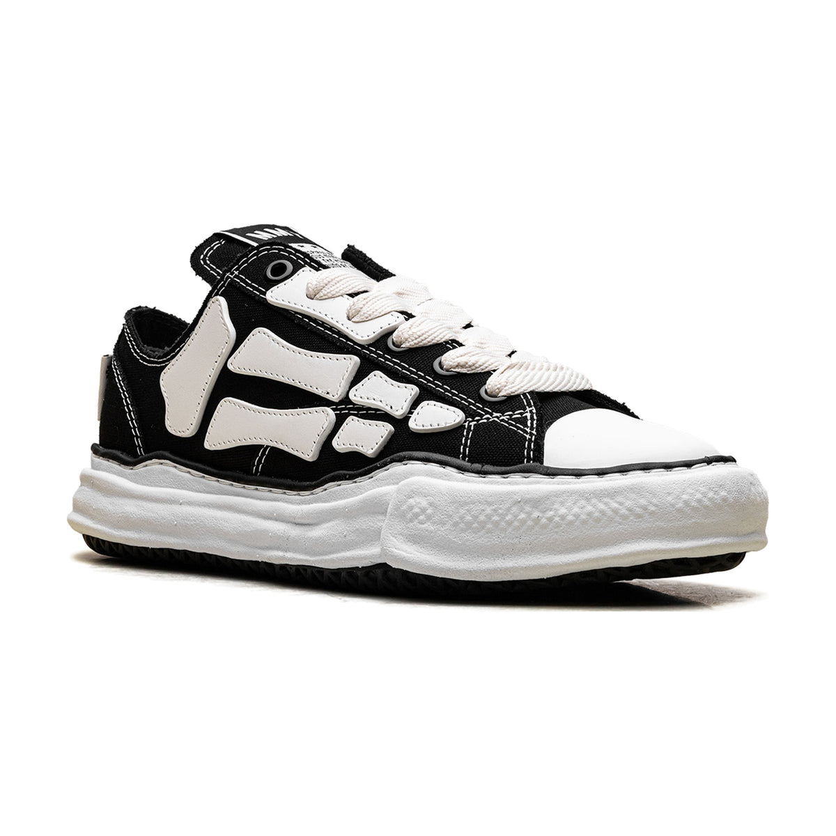 AMIRI × Maison Mihara Yasuhiro Peterson OG Sole Canvas Low «Bones» — Black