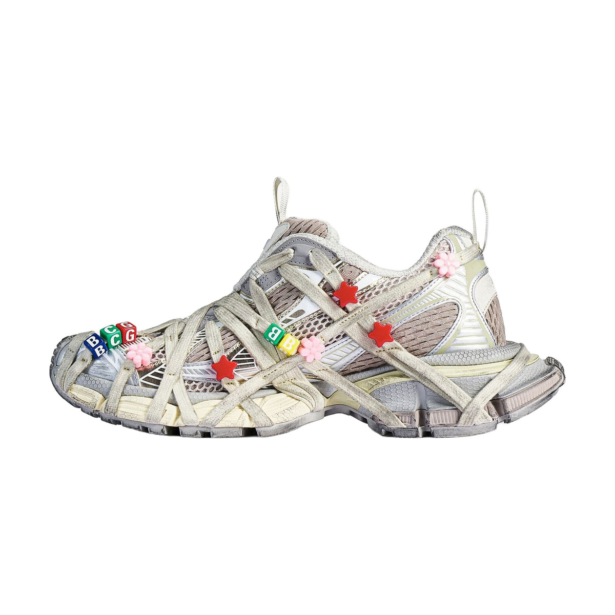 Balenciaga 3XL Extreme Lace Sneaker — Eggshell Multicolor