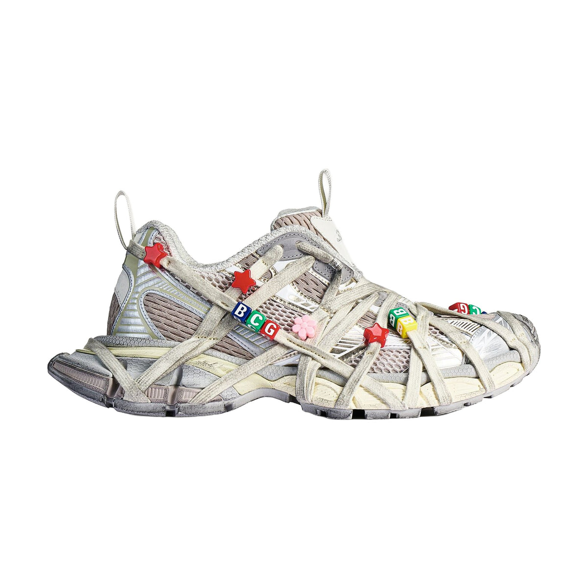 Balenciaga 3XL Extreme Lace Sneaker — Eggshell Multicolor