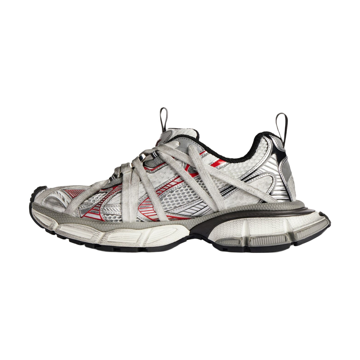 Balenciaga 3XL Extreme Laces B Sneaker — Grey Silver Red Black