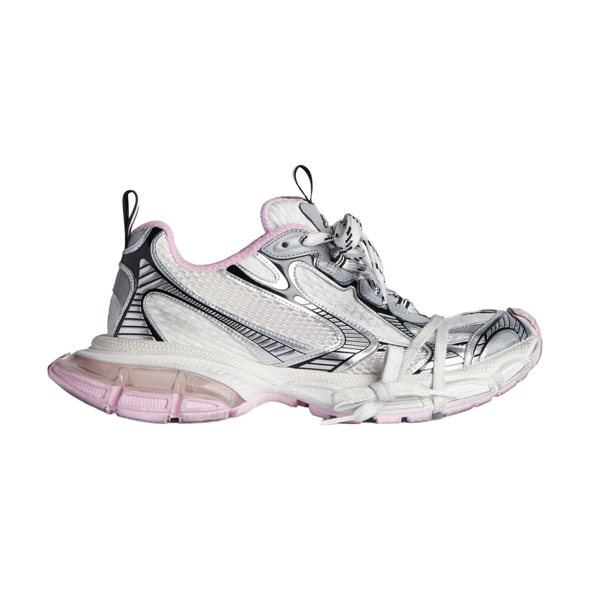 Balenciaga 3XL Gel Clearsole Sneaker — White Pink Black
