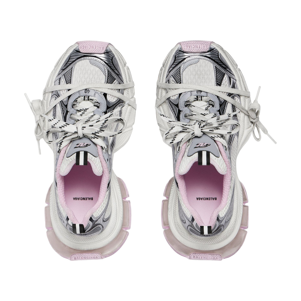 Balenciaga 3XL Gel Clearsole Sneaker — White Pink Black