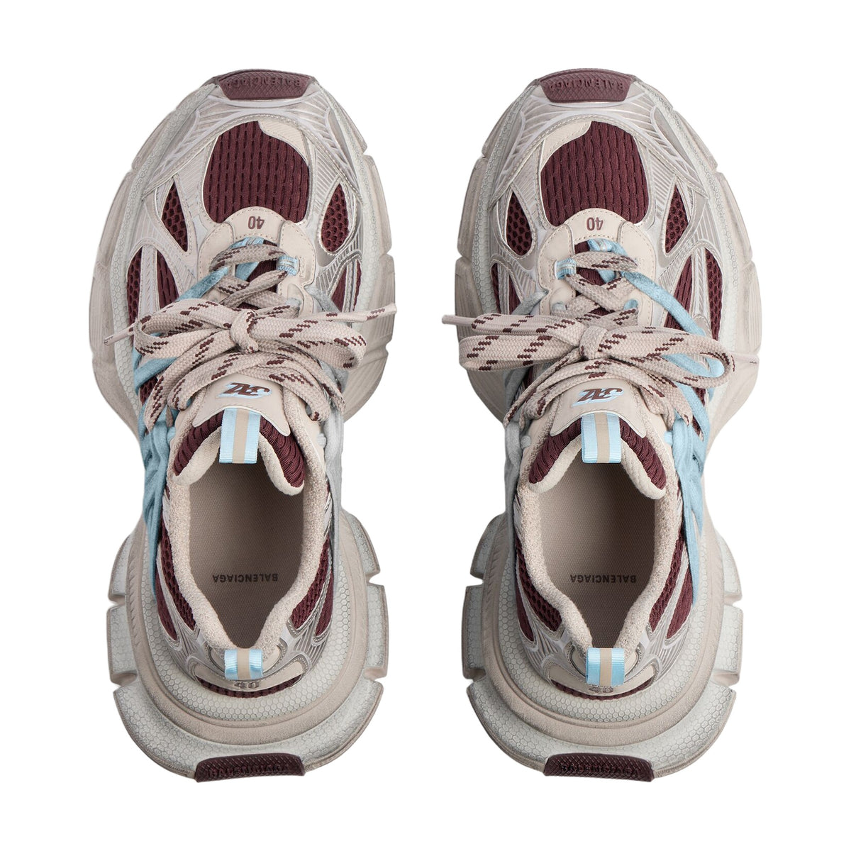 Balenciaga 3XL Interlace Sneaker — Brown Beige Blue