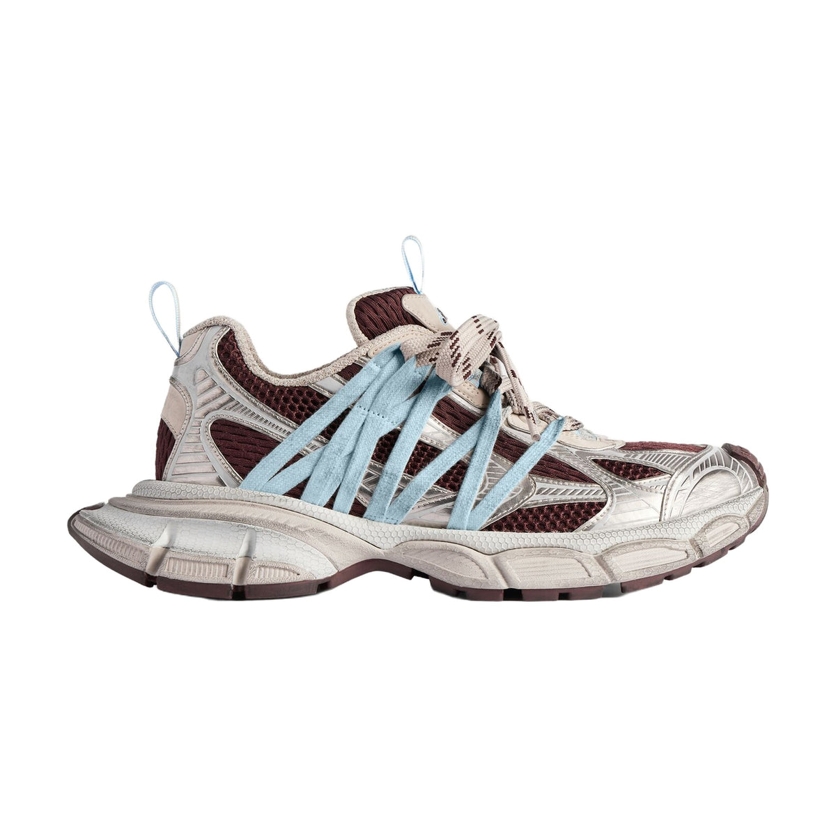 Balenciaga 3XL Interlace Sneaker — Brown Beige Blue