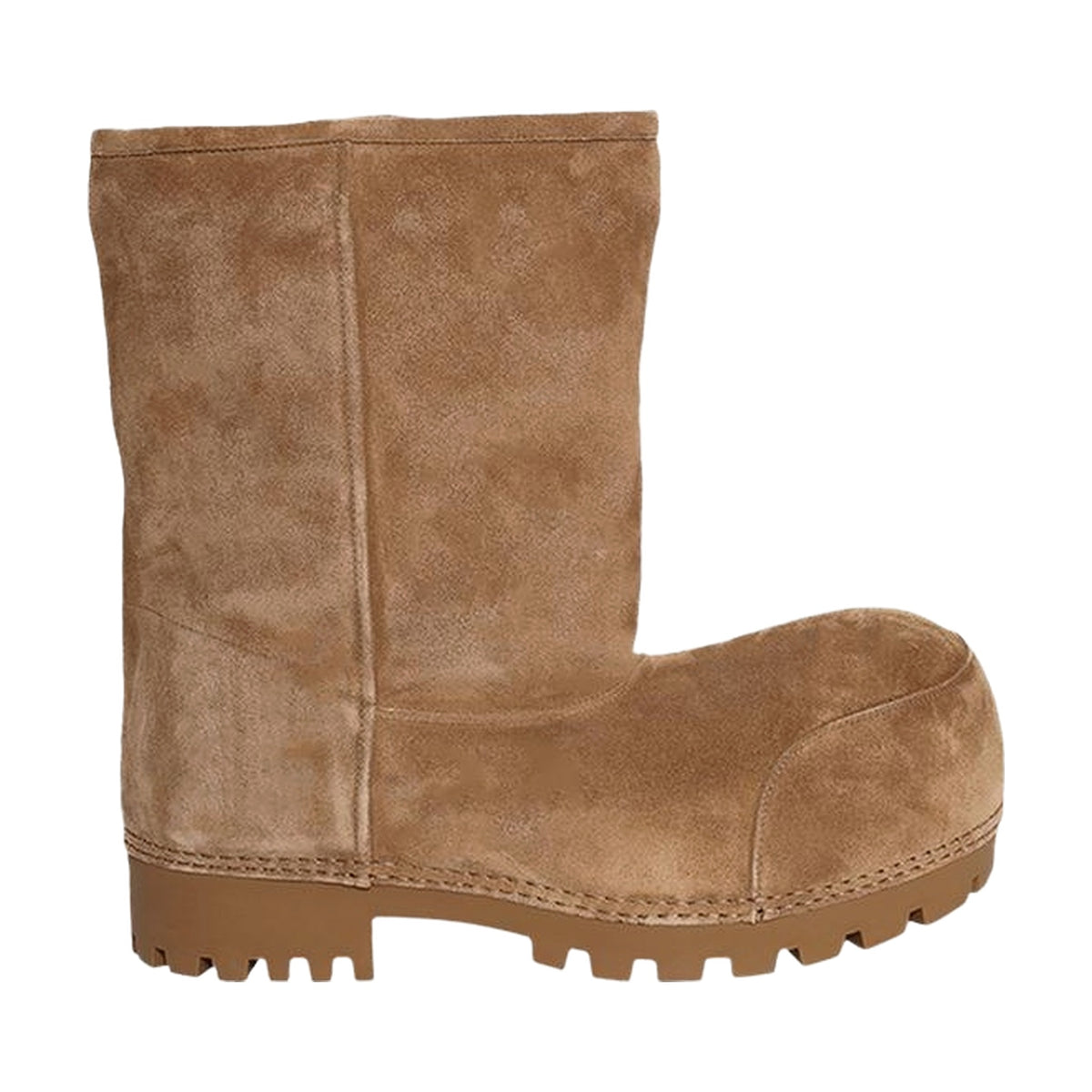 Balenciaga Alaska Fur Low Boot — Brown