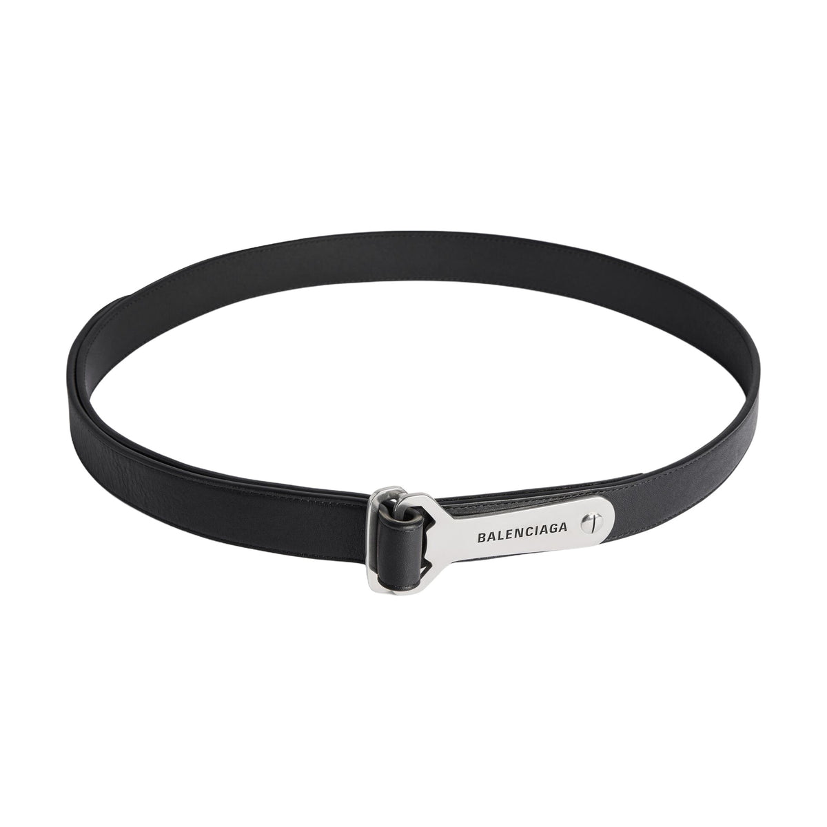 Balenciaga Bottle Opener D Ring Belt — Black