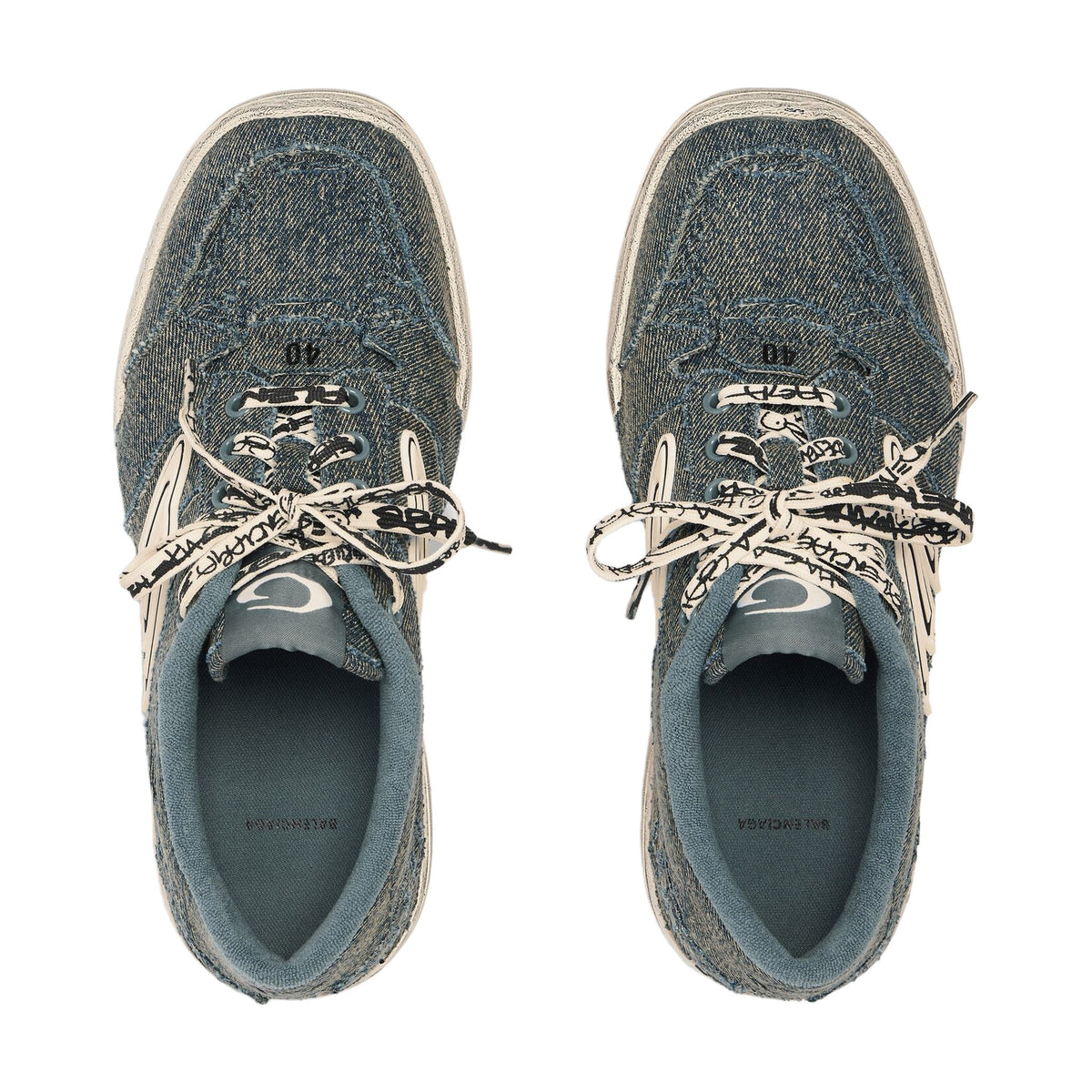 Balenciaga Hamptons Denim Sneaker — Blue