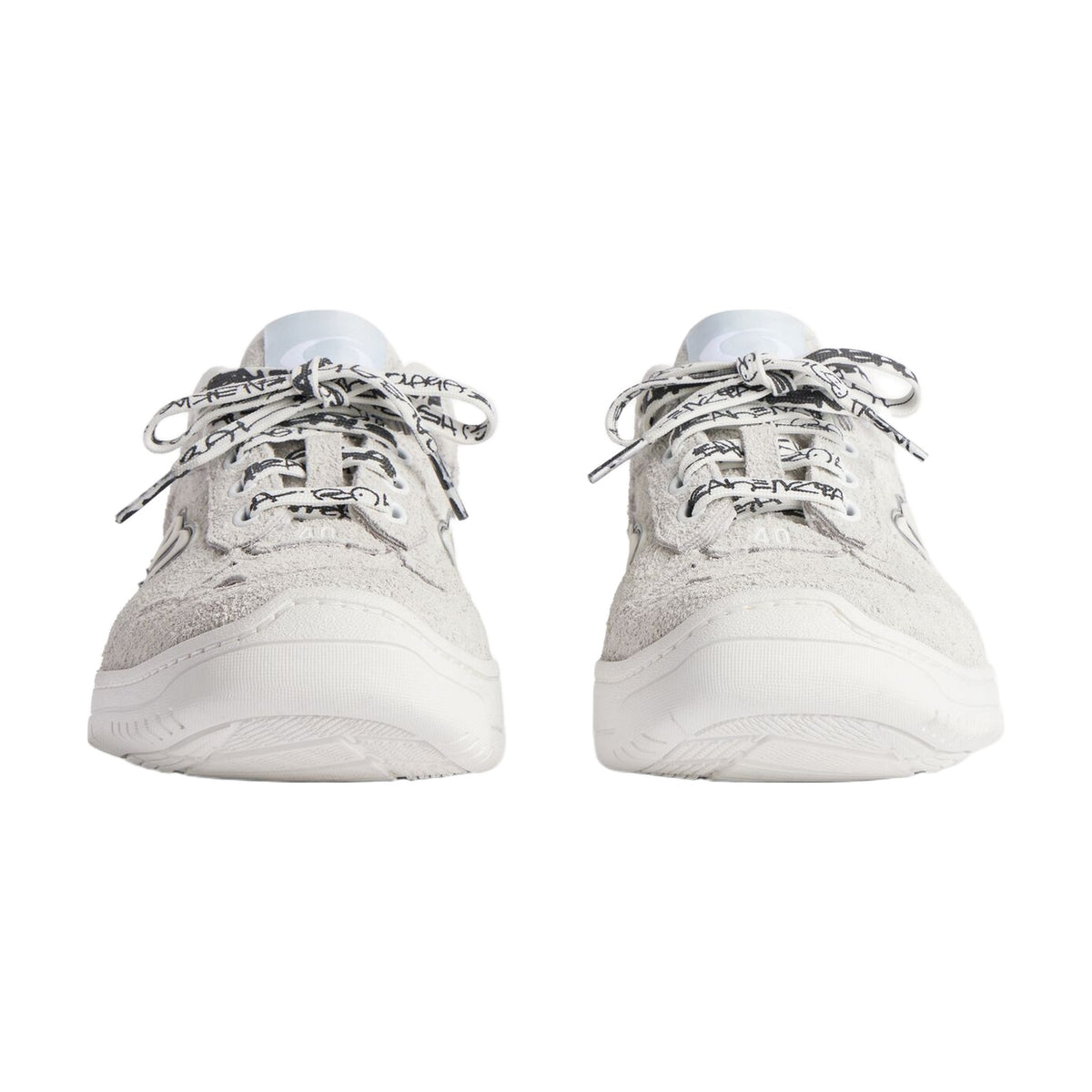 Balenciaga Hamptons Suede Sneaker — Off White