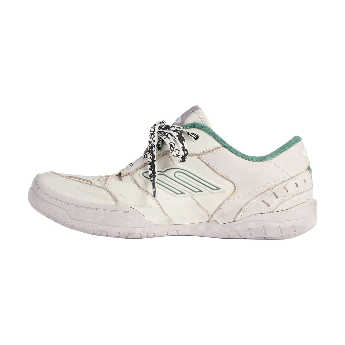 Balenciaga Hamptons Worn-Out Sneaker — Beige Green