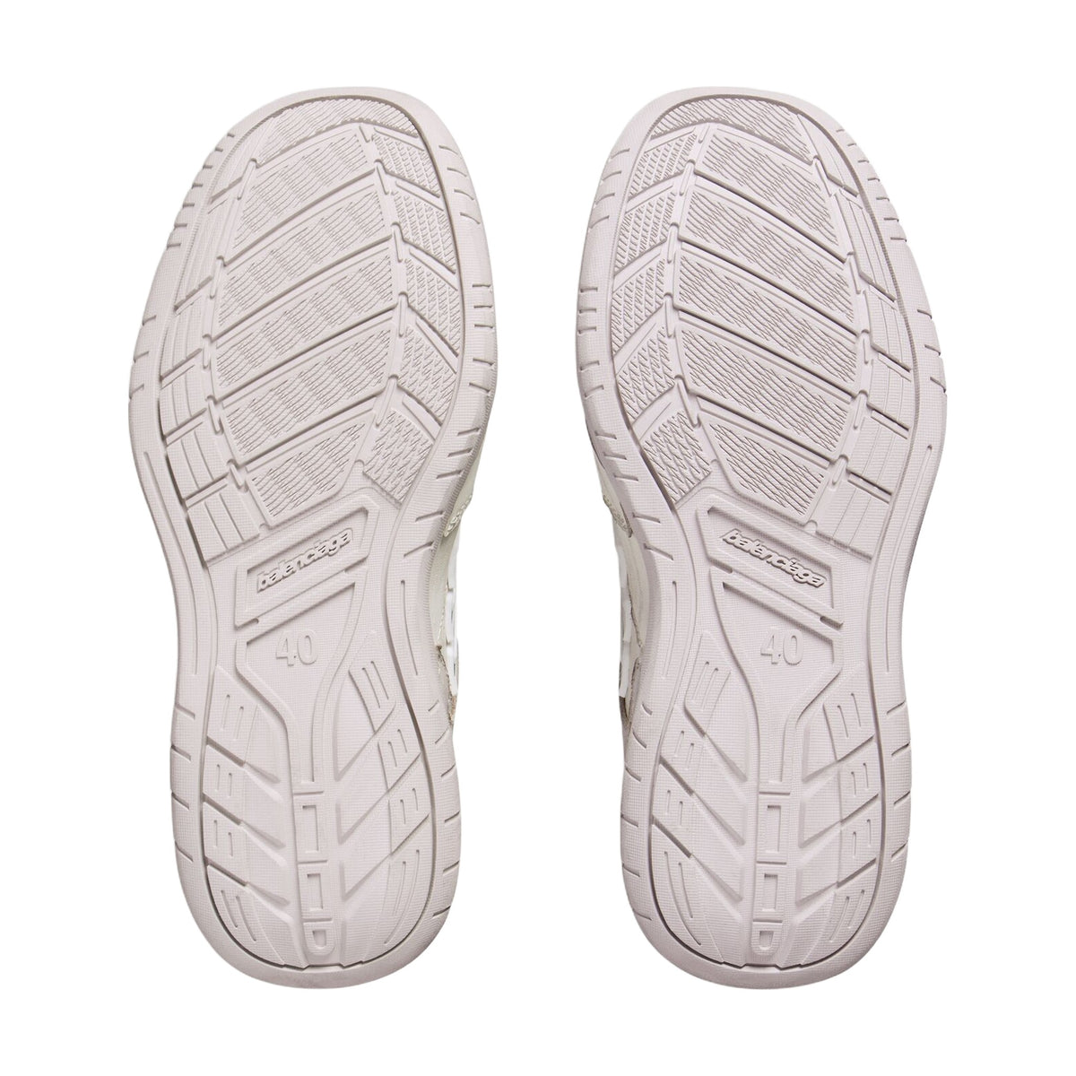 Balenciaga Hamptons Worn-Out Sneaker — Beige Green