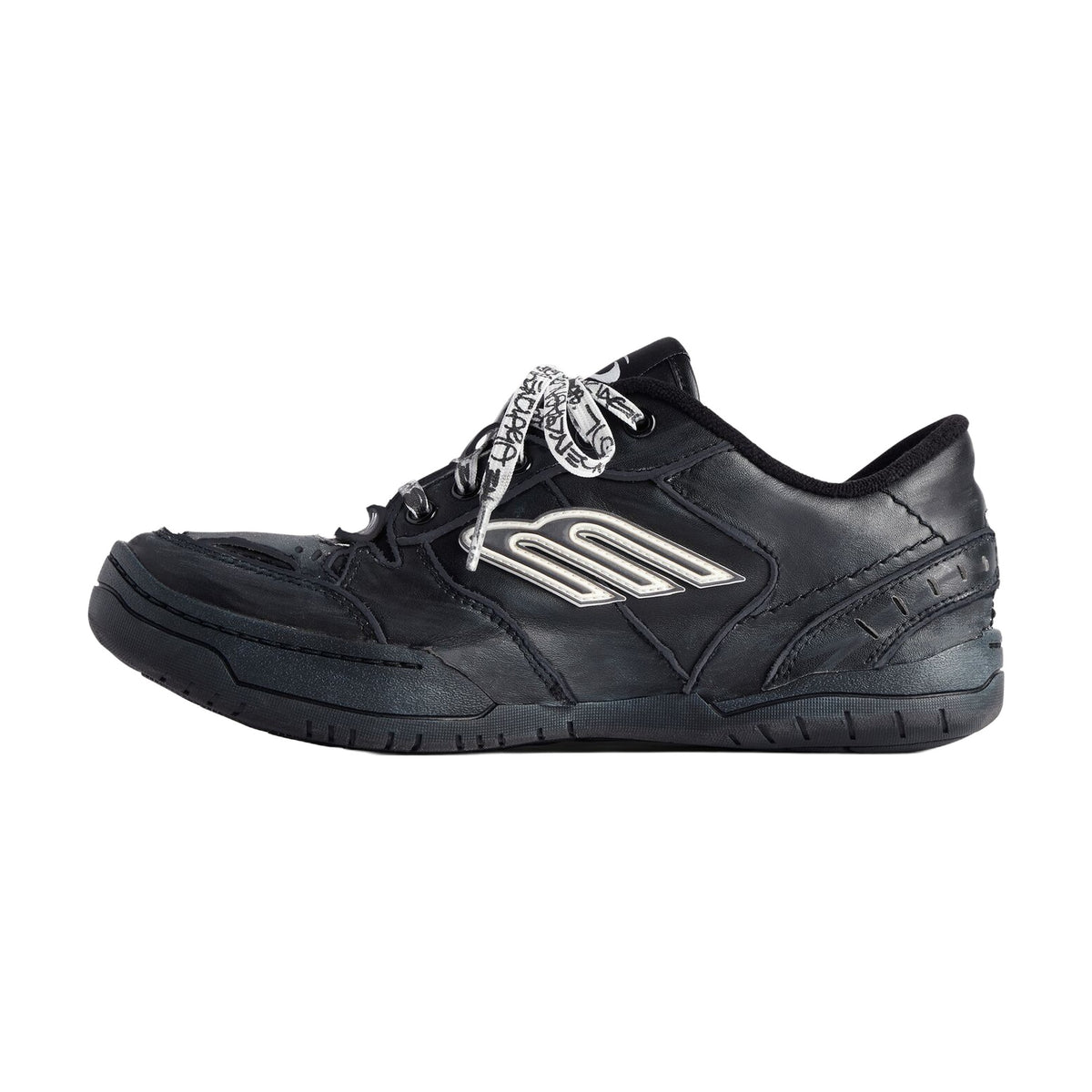 Balenciaga Hamptons Worn-Out Sneaker — Black