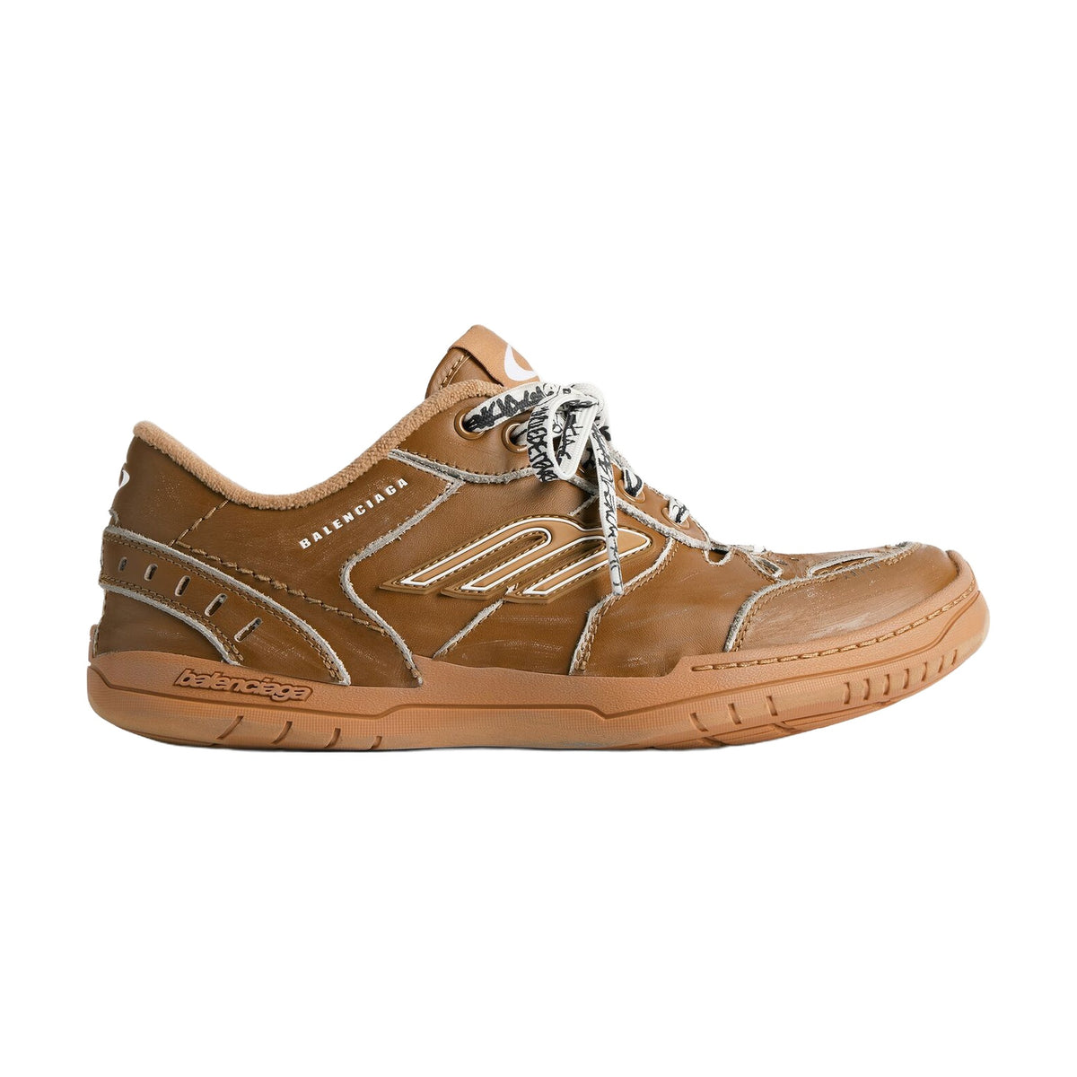 Balenciaga Hamptons Worn-Out Sneaker — Camel