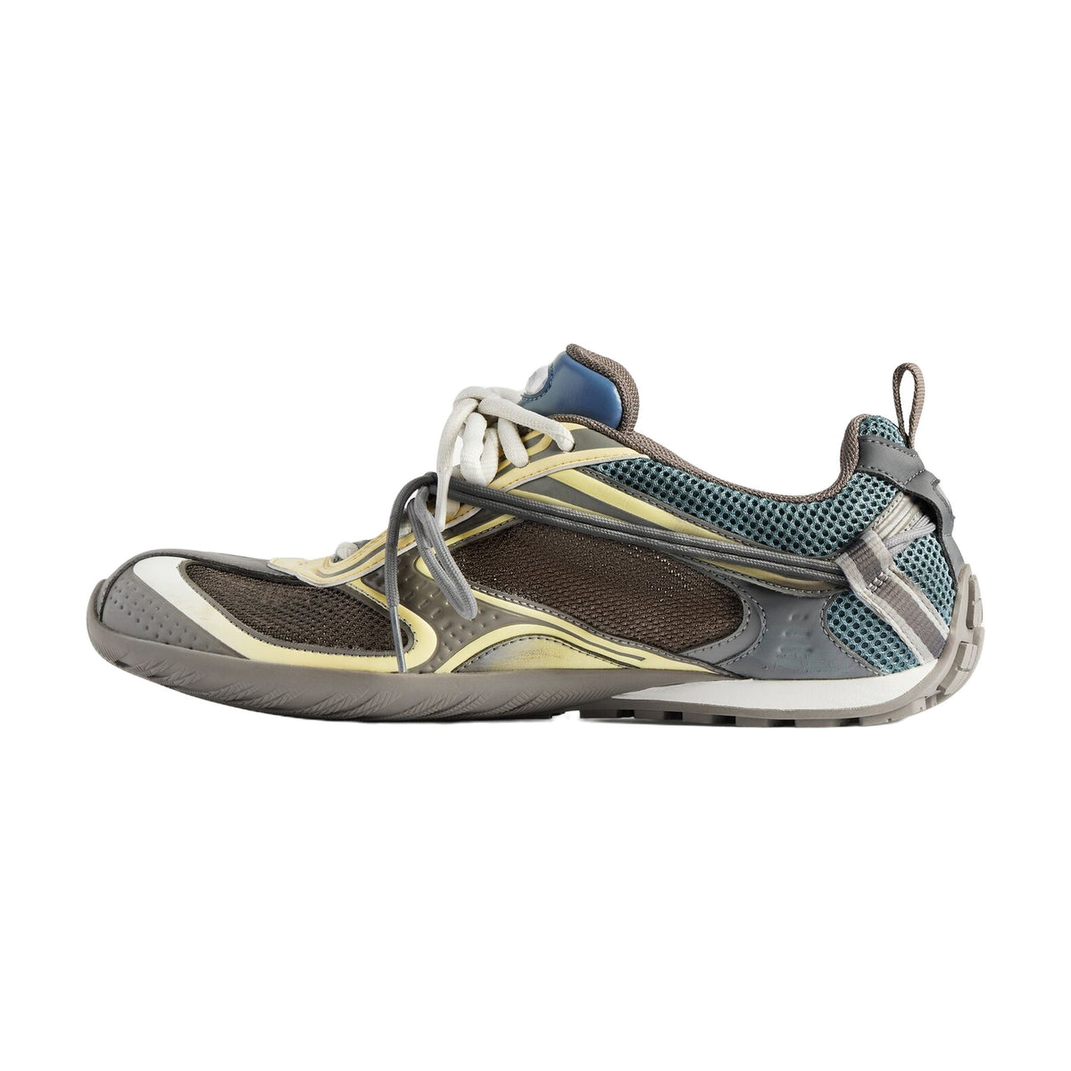 Balenciaga Radar Gradient Lines Sneaker — Brown Blue Yellow