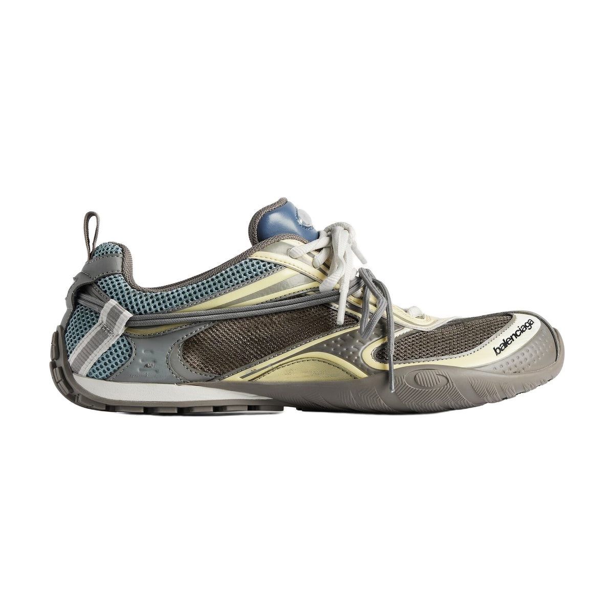 Balenciaga Radar Gradient Lines Sneaker — Brown Blue Yellow