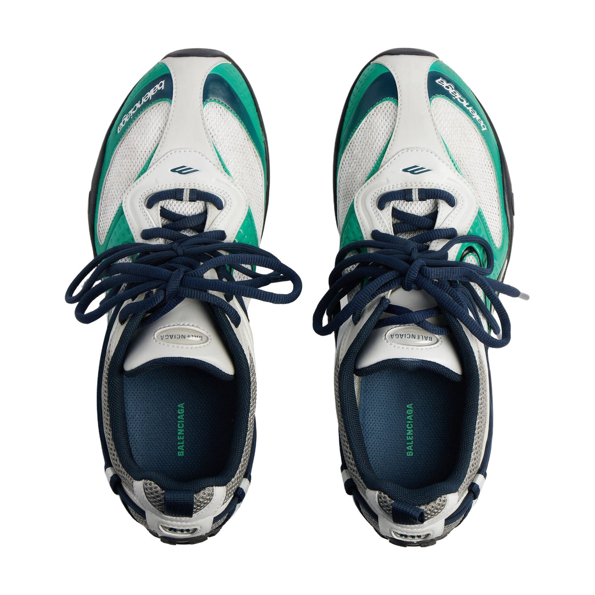 Balenciaga Radar Gradient Lines Sneaker — Grey Green