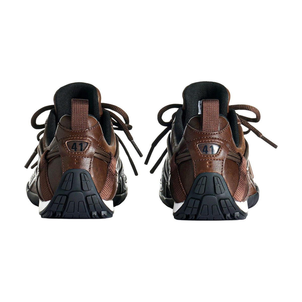 Balenciaga Radar Leather Sneaker — Brown
