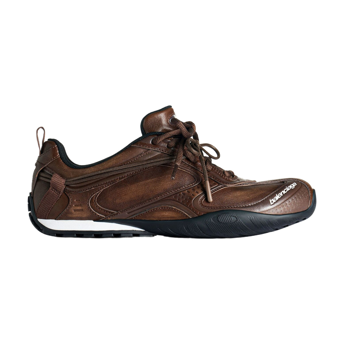Balenciaga Radar Leather Sneaker — Brown