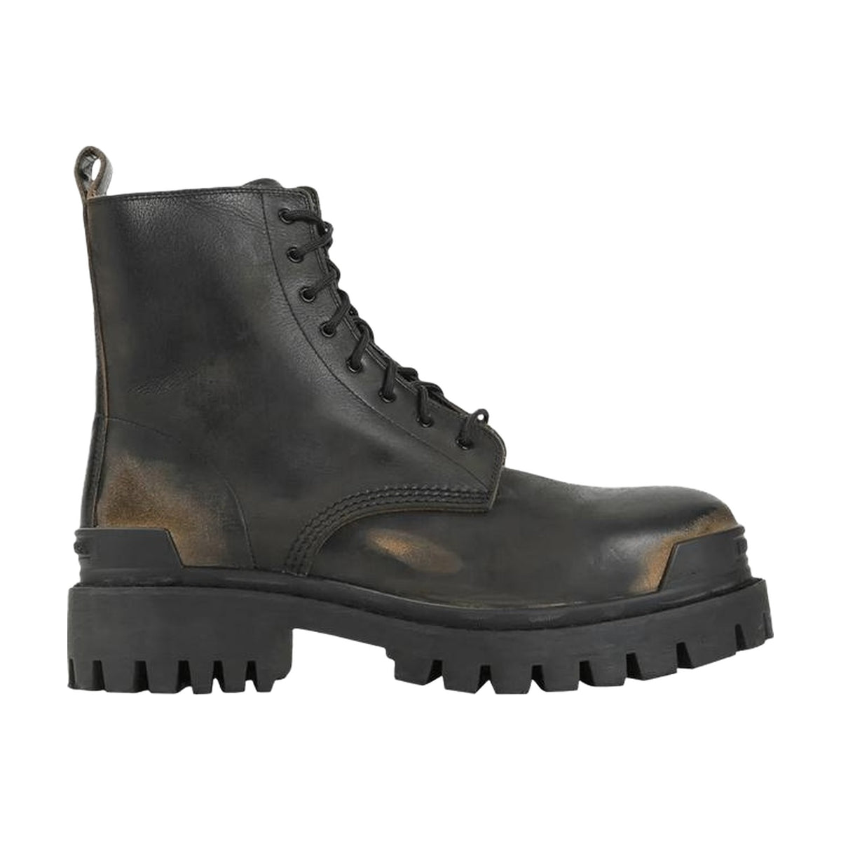 Balenciaga Strike Boot Worn-Out — Black Brown