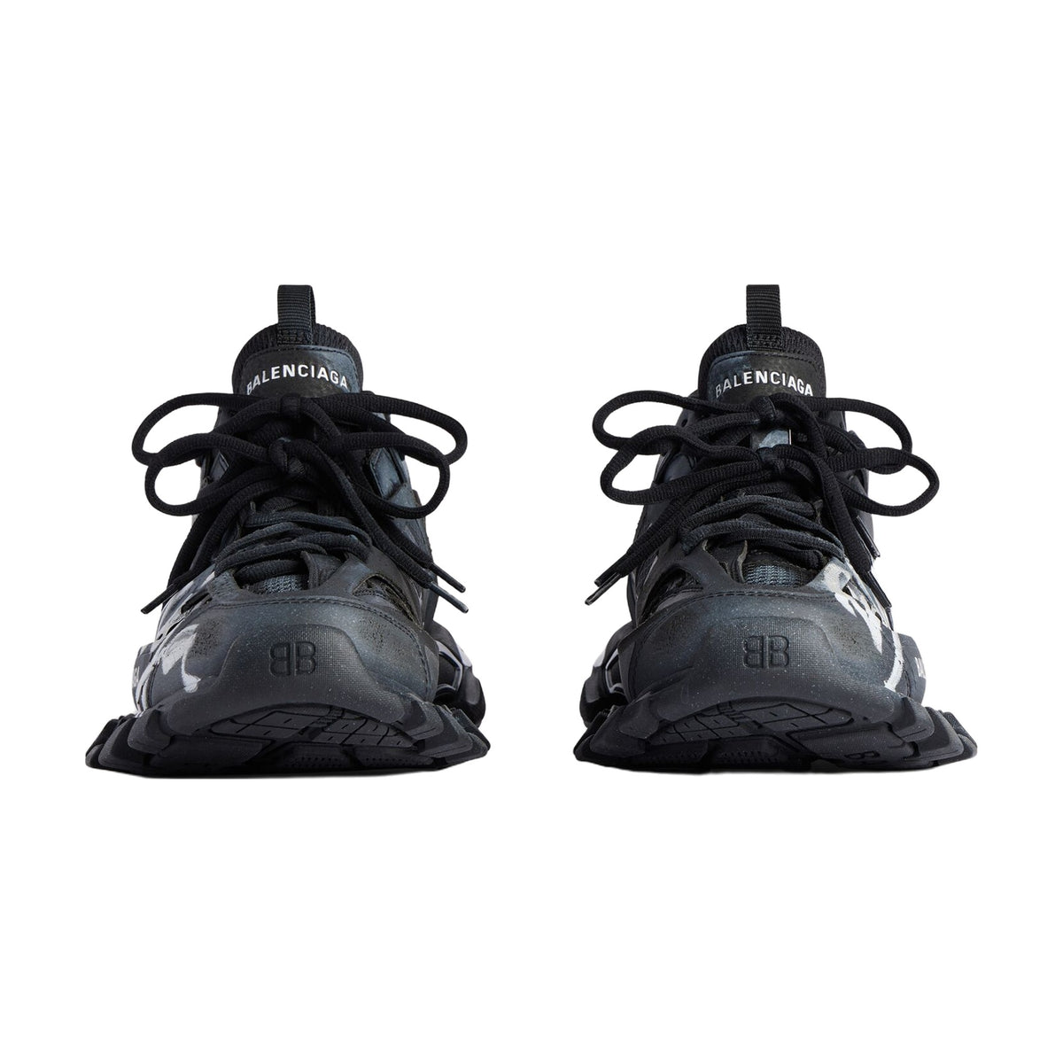 Balenciaga Track Signature Sneaker — Black White