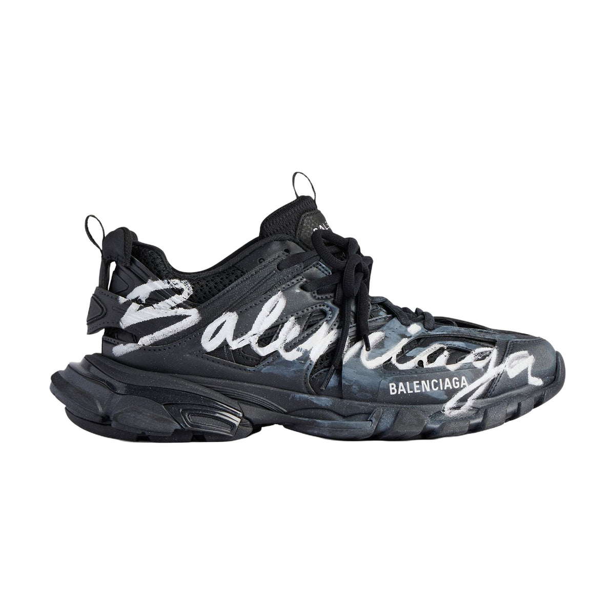 Balenciaga Track Signature Sneaker — Black White