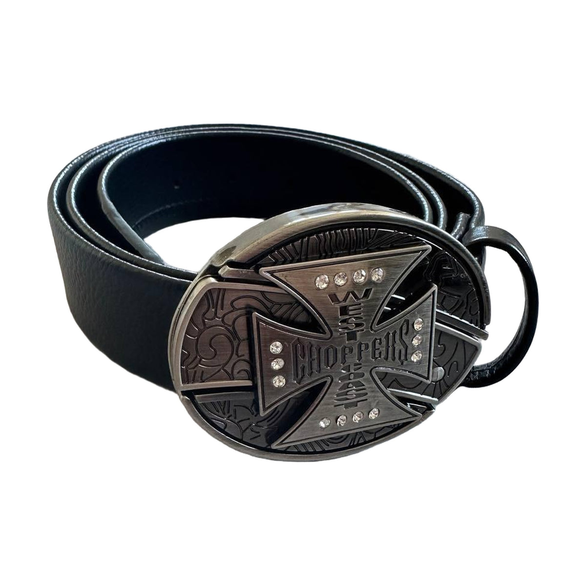 Choppers Iron Cross Knife Buckle Belt — Black