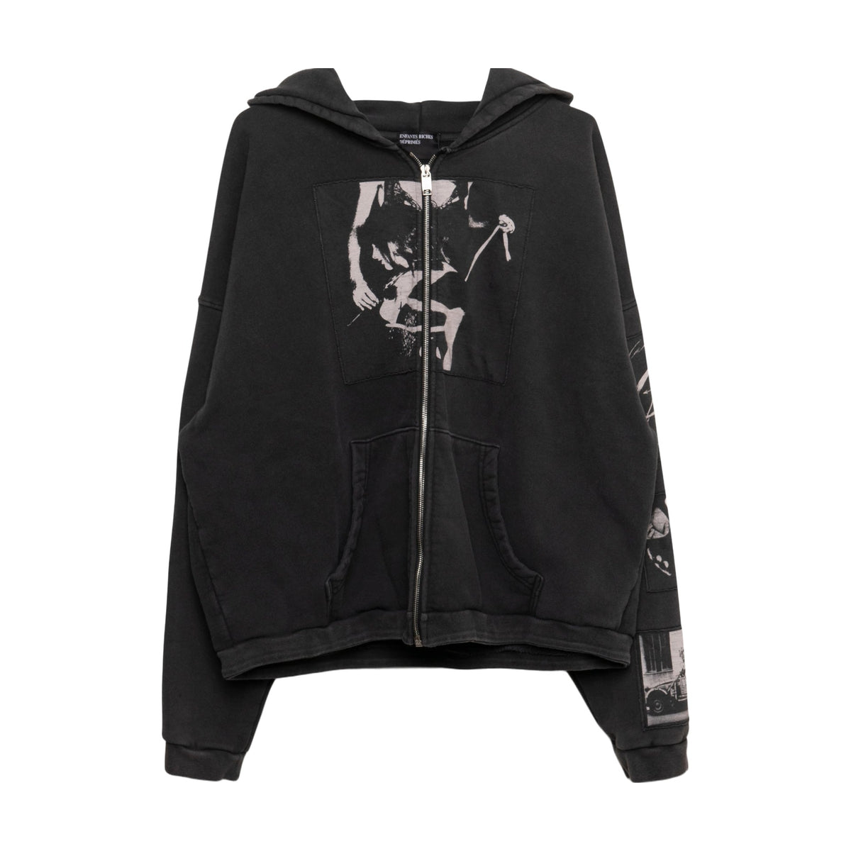 Enfants Riches Déprimés Asphyxiation Assemblage Zip Hoodie - Faded Black