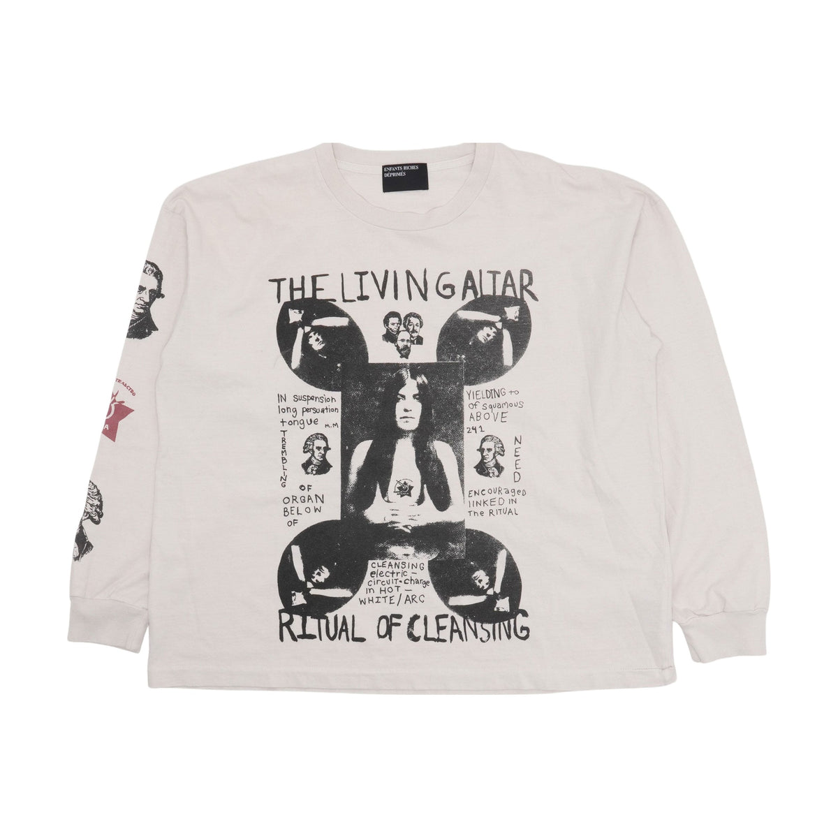 Enfants Riches Déprimés Living Altar Long Sleeve T-Shirt - Faded White