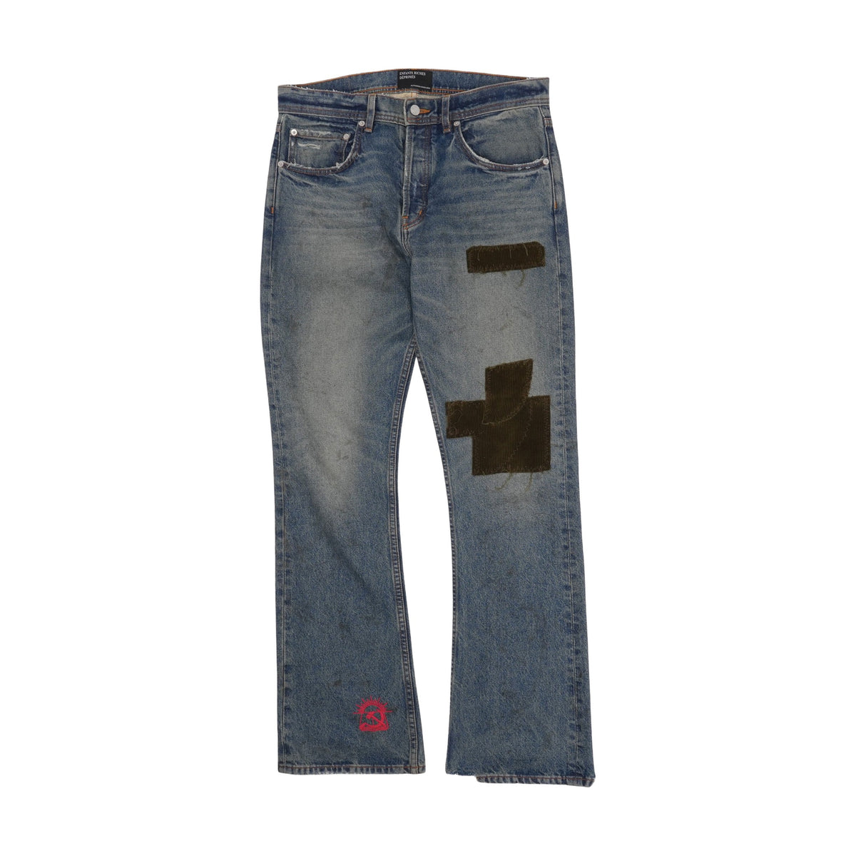 Enfants Riches Déprimés Patchwork Flare Jeans - Blue