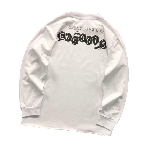 Enfants Riches Déprimés Rolling Along Long Sleeve T-Shirt - White