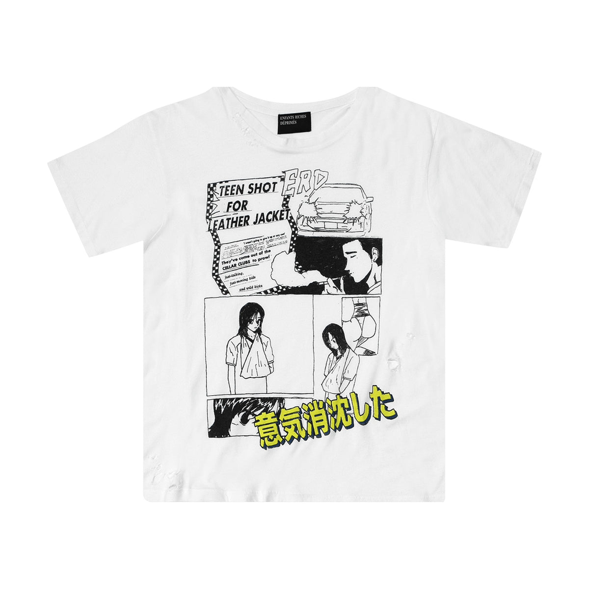 Enfants Riches Déprimés Teen Shot For Leather Jacket T-Shirt - White